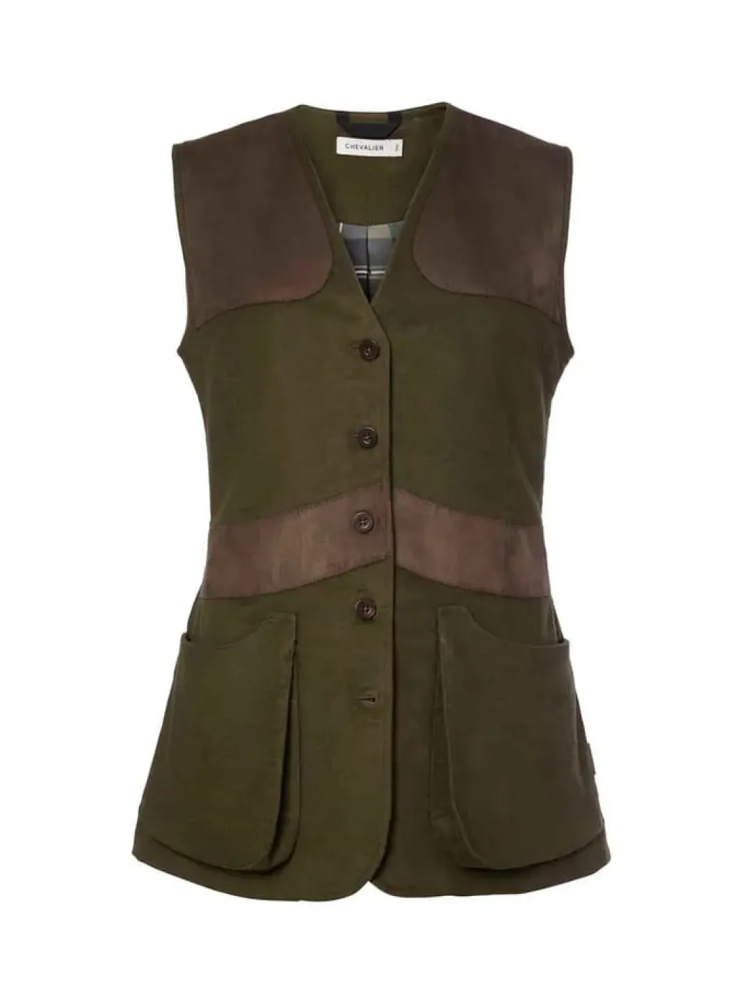 Chevalier Elemore Moleskin Shooting Vest Women Forest Green