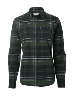 Chevalier Heron Flannel Shirt Women October Green Checked