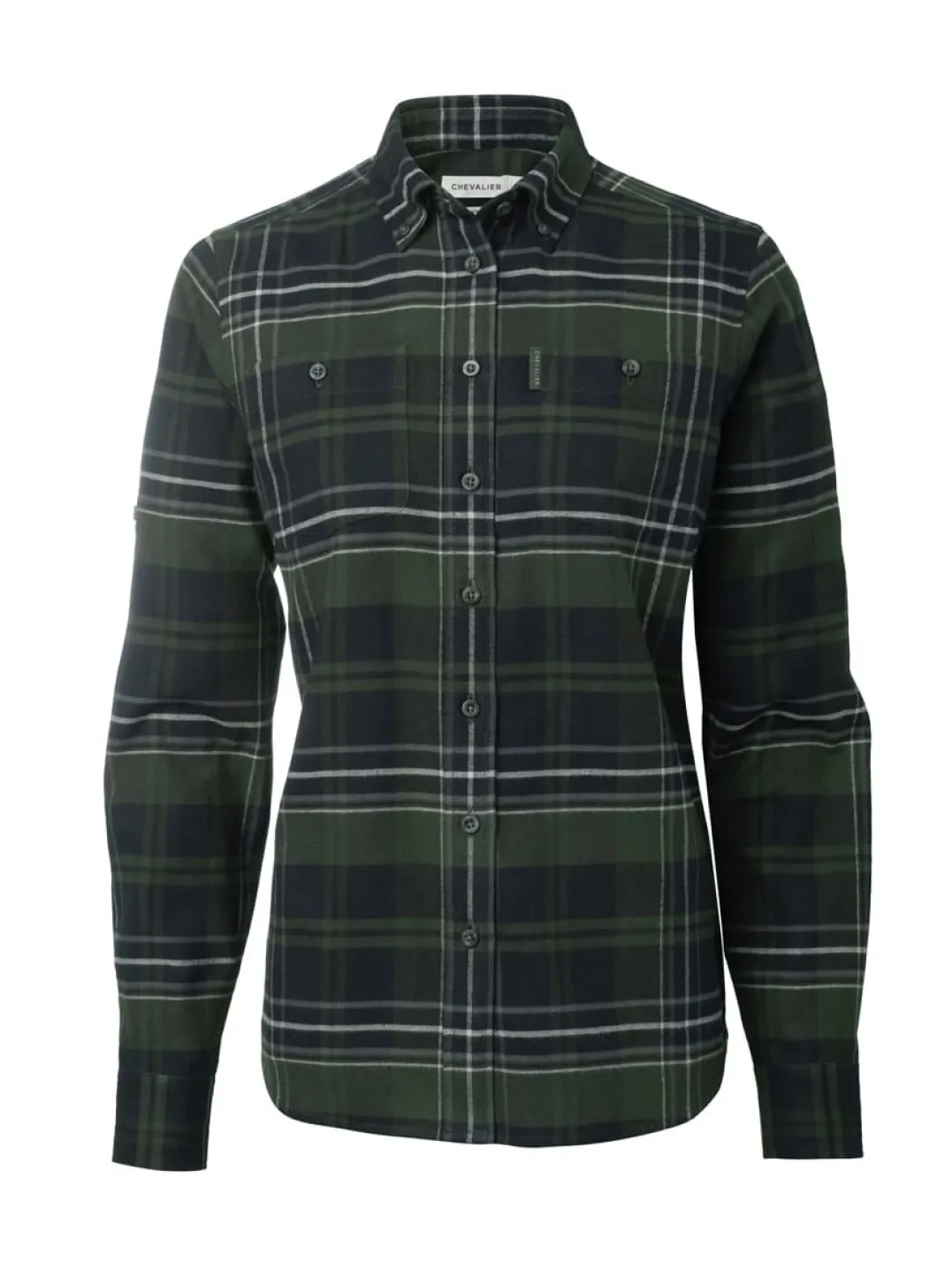 Chevalier Heron Flannel Shirt Women October Green Checked