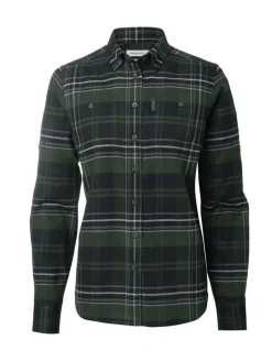 Chevalier Heron Flannel Shirt Women October Green Checked