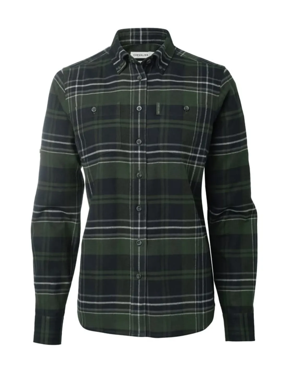 Chevalier Heron Flannel Shirt Women October Green Checked