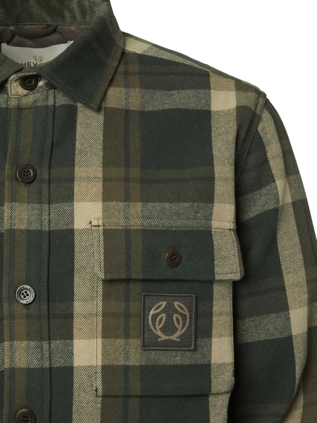 Chevalier Men's Axe Overshirt Green Checked