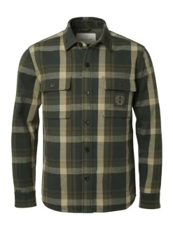 Chevalier Men's Axe Overshirt Green Checked
