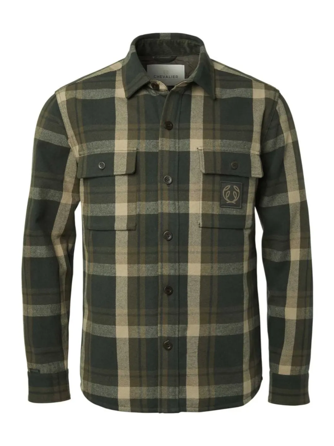 Chevalier Men's Axe Overshirt Green Checked