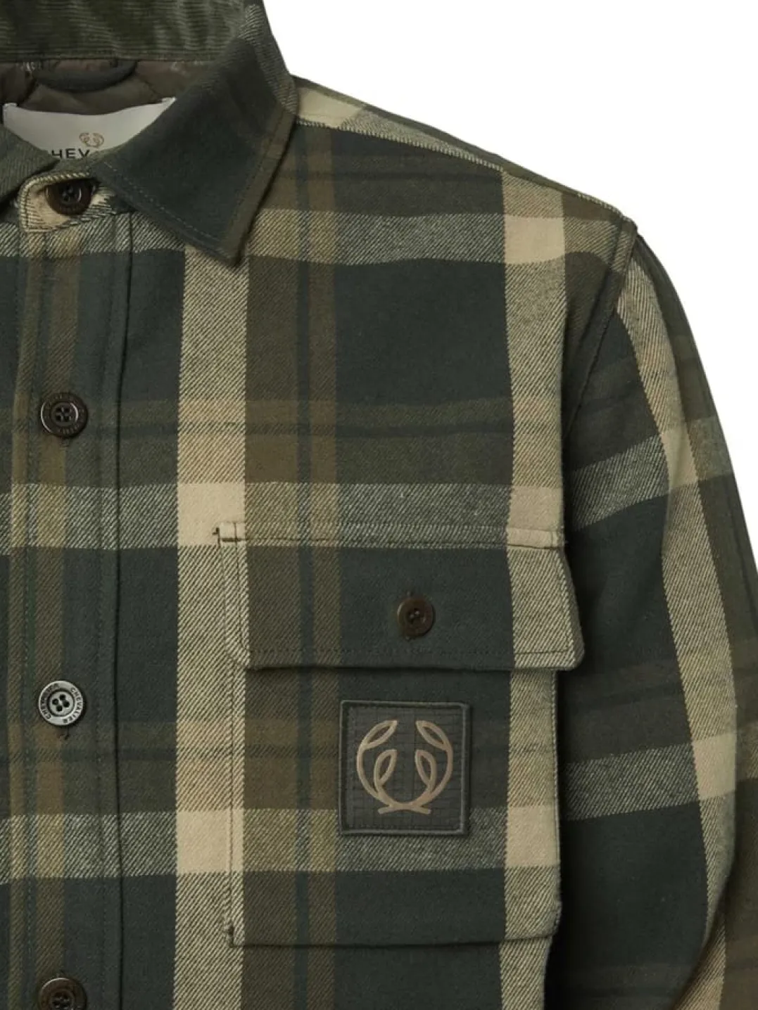 Chevalier Men's Axe Overshirt Green Checked