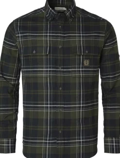 Chevalier Men's Heron Flannel Shirt October Green Checked