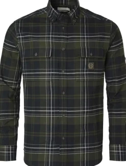 Chevalier Men's Heron Flannel Shirt October Green Checked