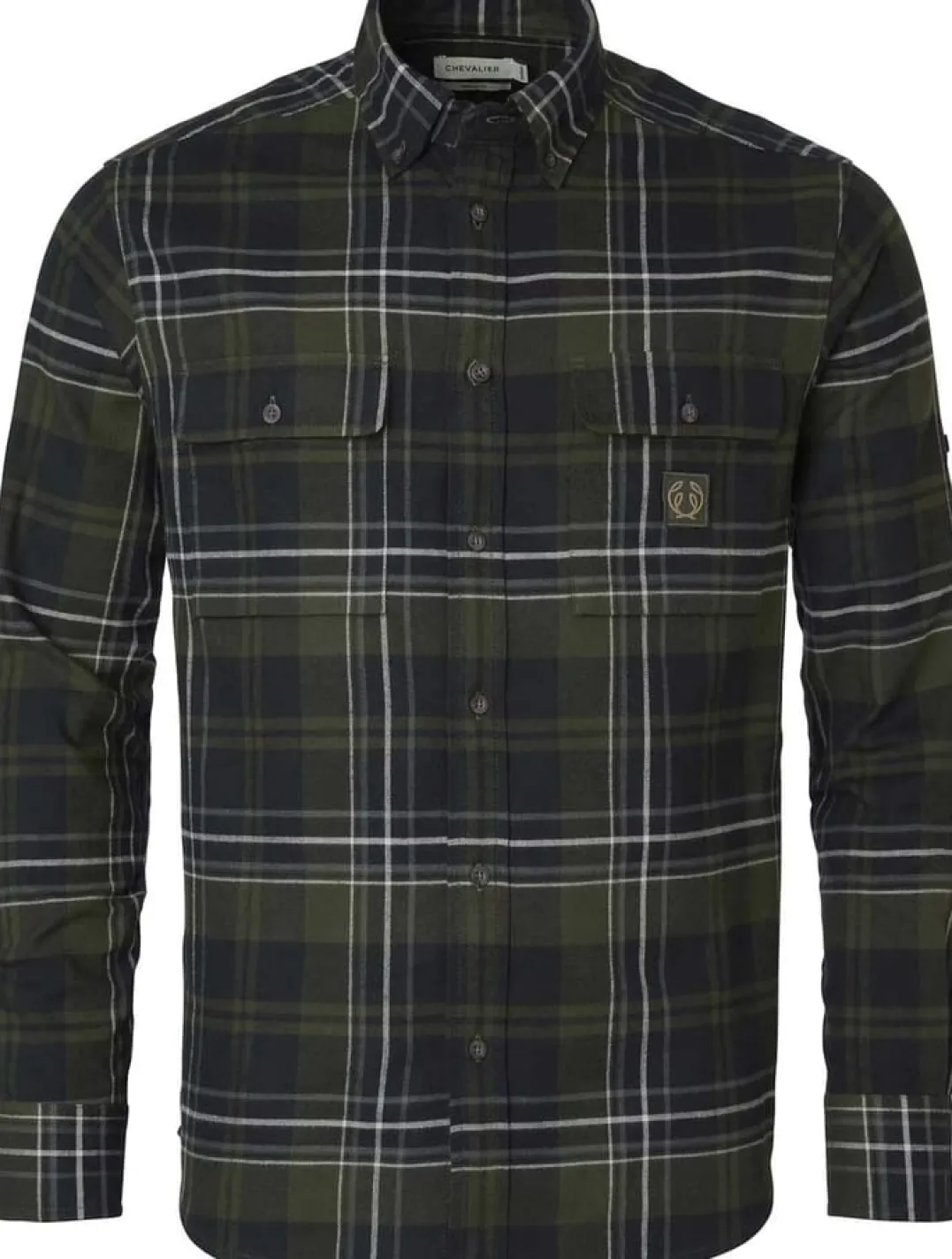Chevalier Men's Heron Flannel Shirt October Green Checked