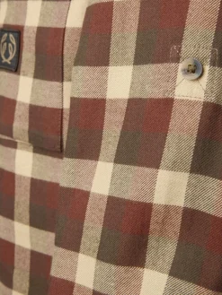 Chevalier Men's Heron Flannel Shirt Holly Green Checked