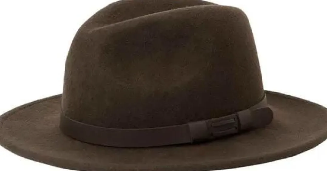Chevalier Skye Wool Hat Leather Brown