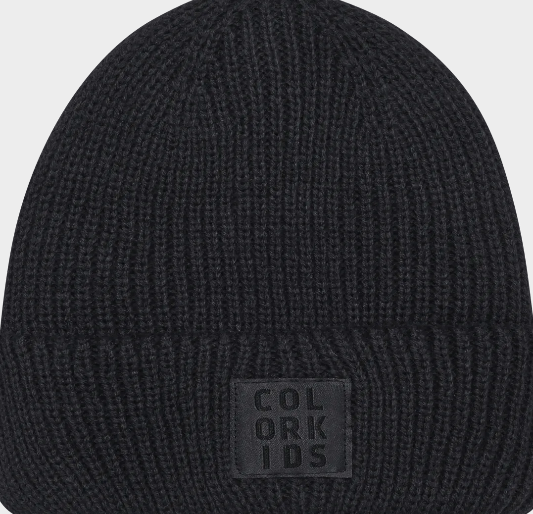 Color Kids Beanie W. Wool Phantom