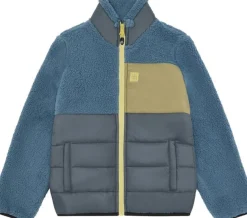 Color Kids Fleece Jacket W. Quilt Coronet Blue