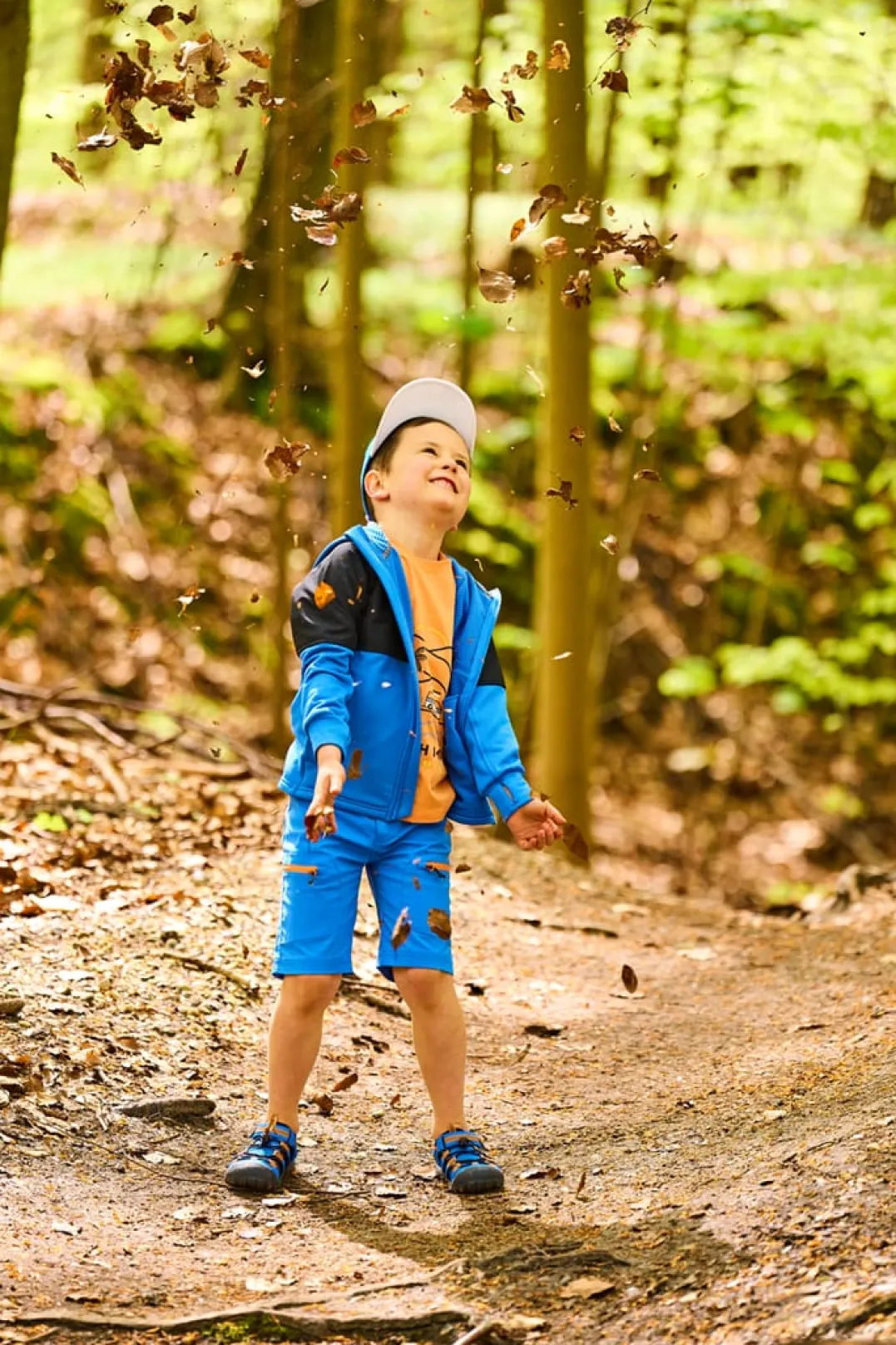 Color Kids Fleece Stretch Jacket W. Hood Campanula