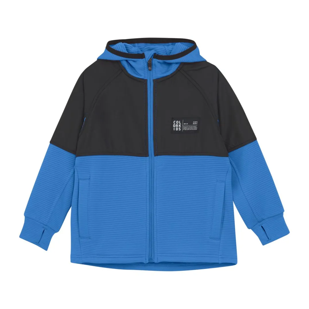 Color Kids Fleece Stretch Jacket W. Hood Campanula