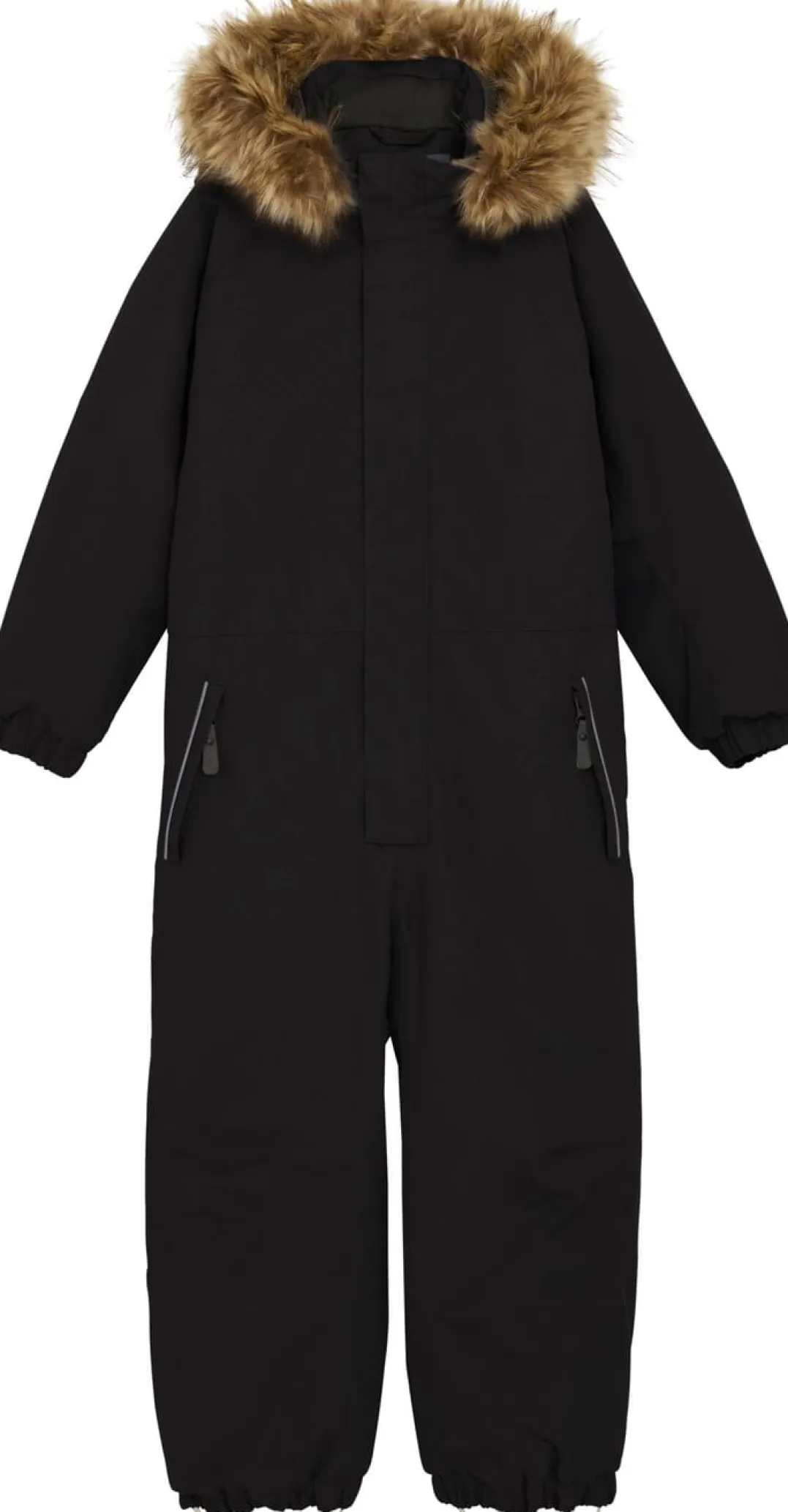 Color Kids Kids' Coverall With Fake Fur Black