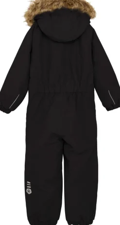 Color Kids Kids' Coverall With Fake Fur Black