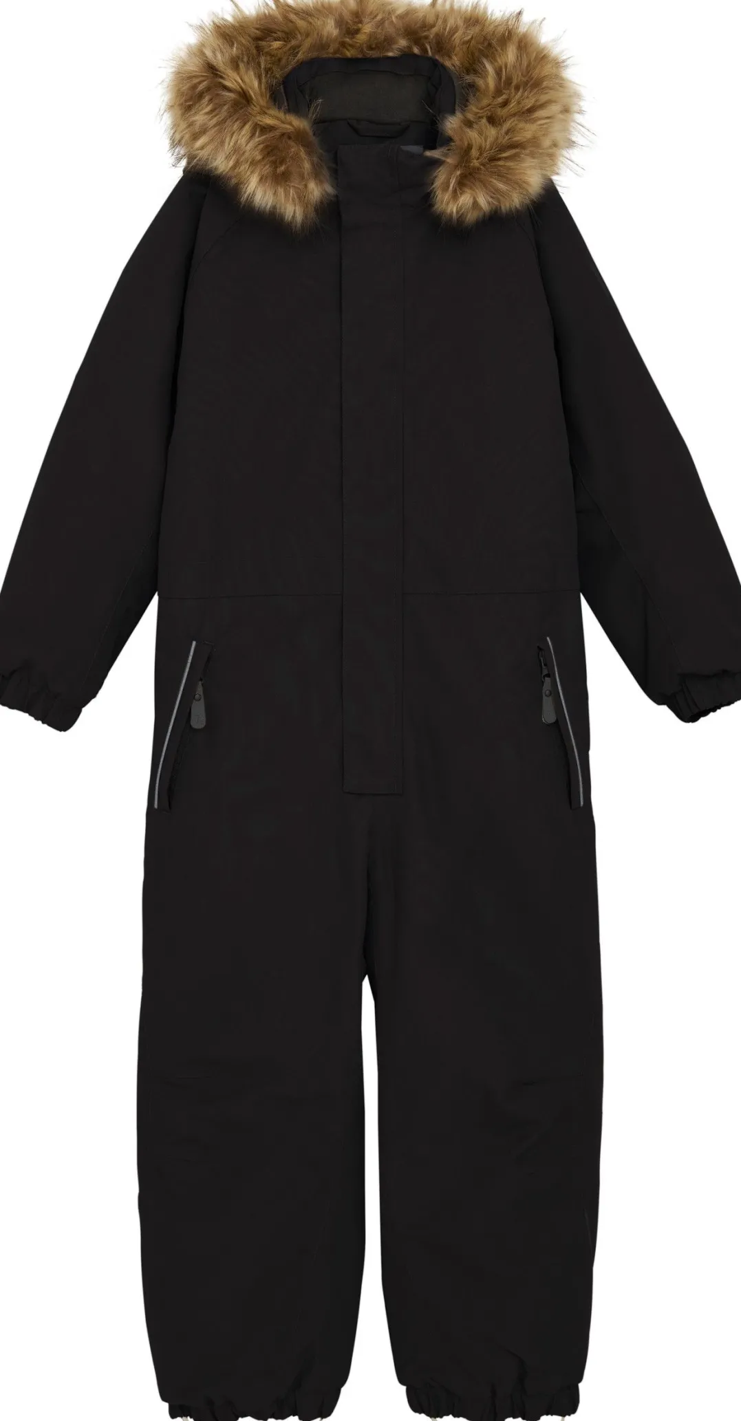Color Kids Kids' Coverall With Fake Fur Black