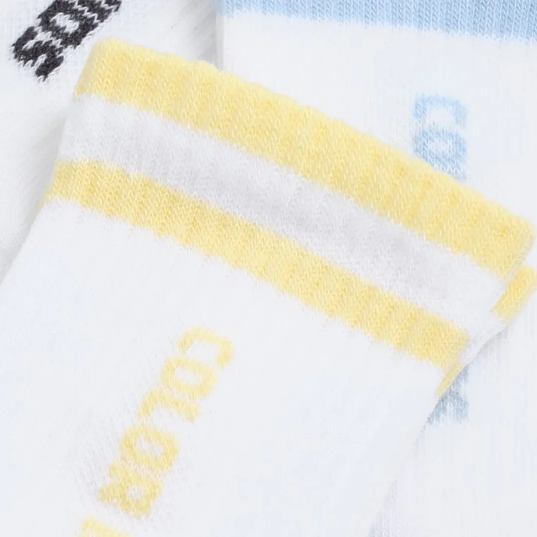Color Kids Tennis Socks 3-Pack Cerulean