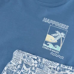 Color Kids T-Shirt & Shorts Set Coronet Blue
