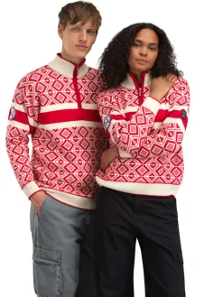 Dale of Norway Cortina 2026 Fem. Sweater Raspberry Offwhite