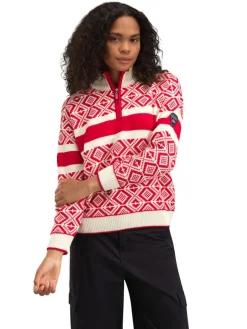 Dale of Norway Cortina 2026 Fem. Sweater Raspberry Offwhite