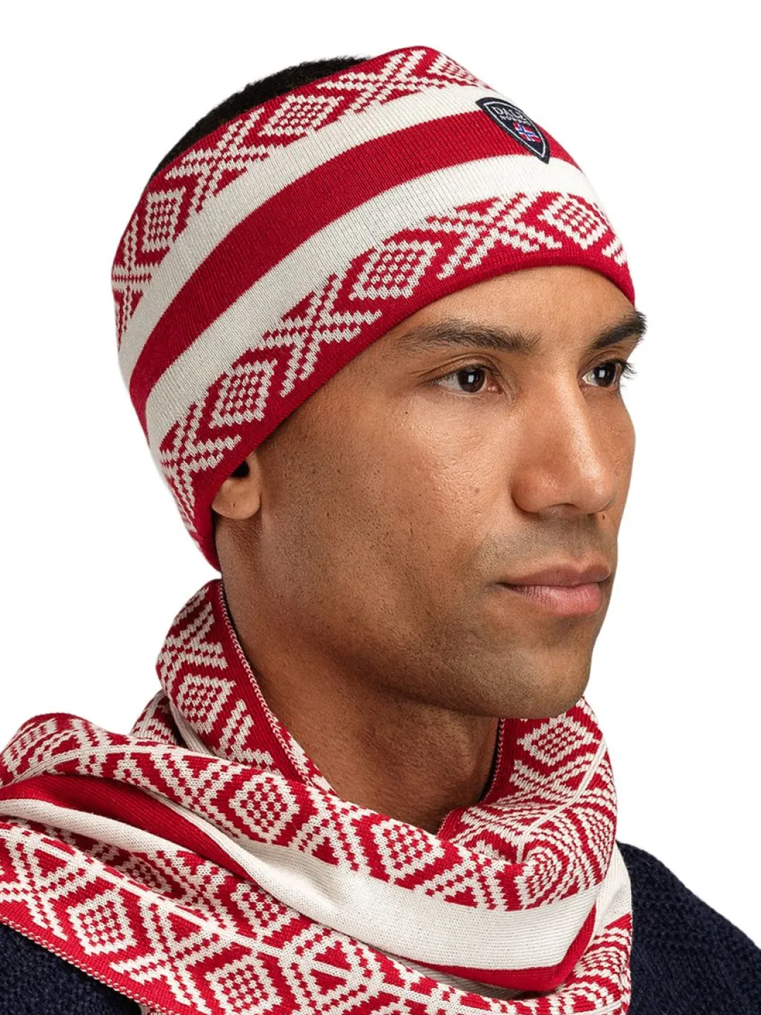 Dale of Norway Kvitegga Headband Raspberry Offwhite