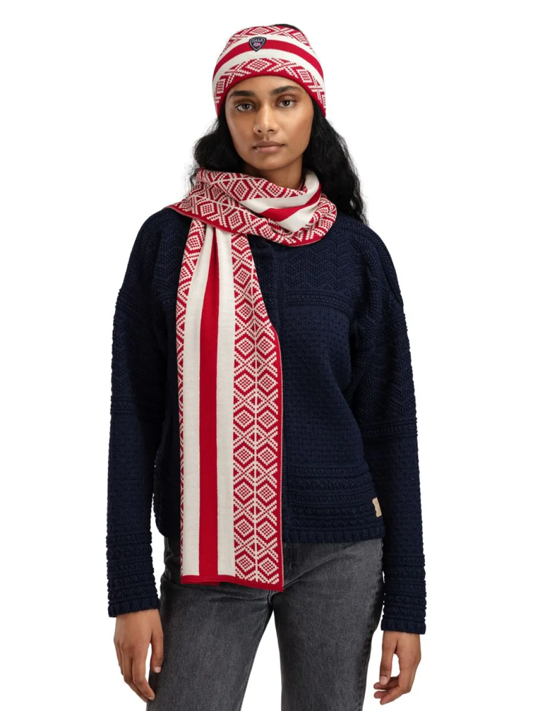 Dale of Norway Kvitegga Headband Raspberry Offwhite