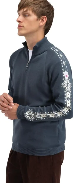 Dale of Norway Men's Geilo Sweater Steel Offwhite
