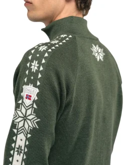 Dale of Norway Men's Geilo Sweater Dark Green Offwhite