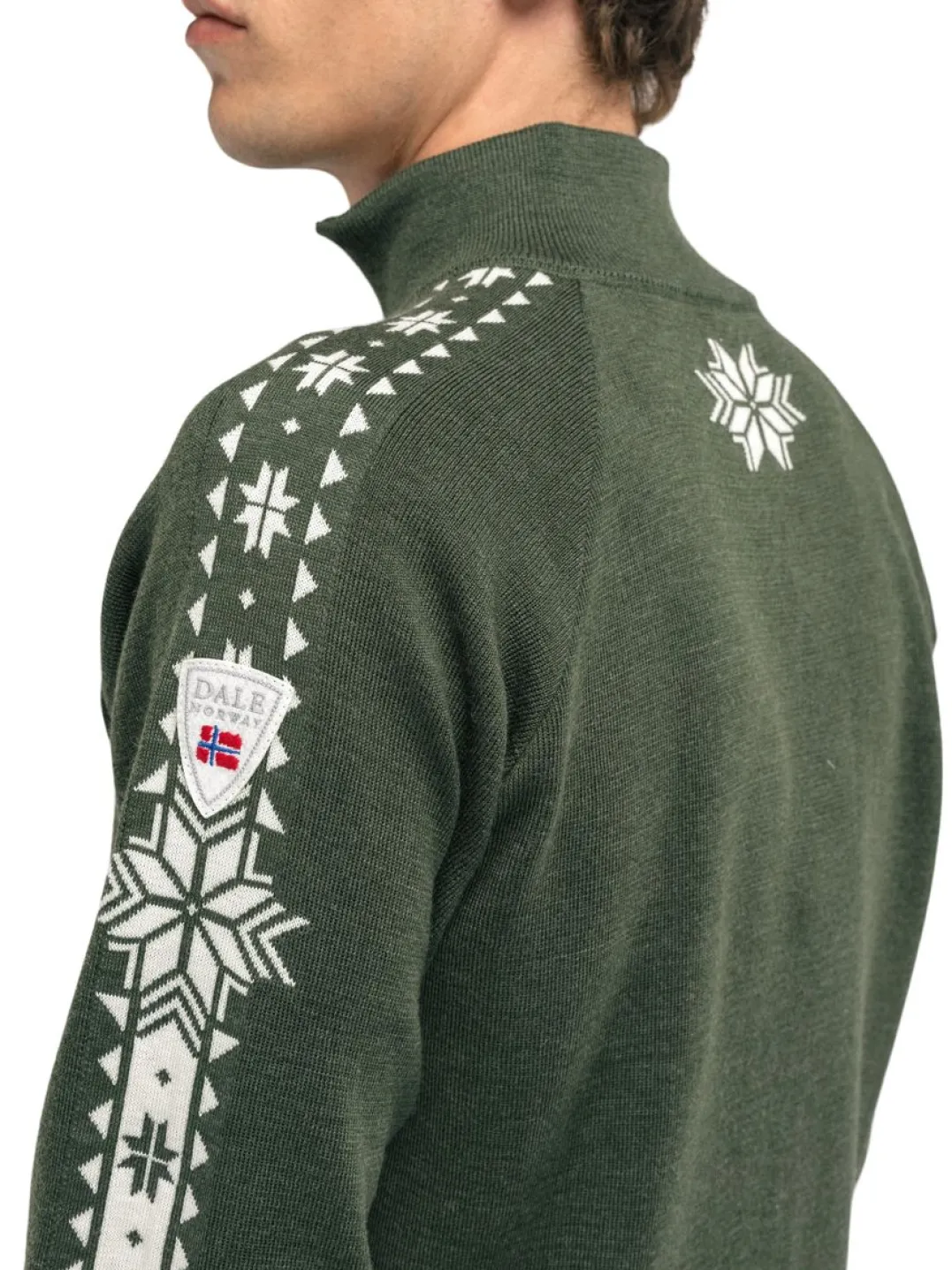 Dale of Norway Men's Geilo Sweater Dark Green Offwhite