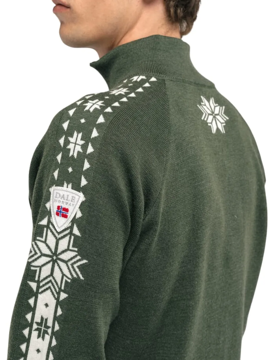 Dale of Norway Men's Geilo Sweater Dark Green Offwhite