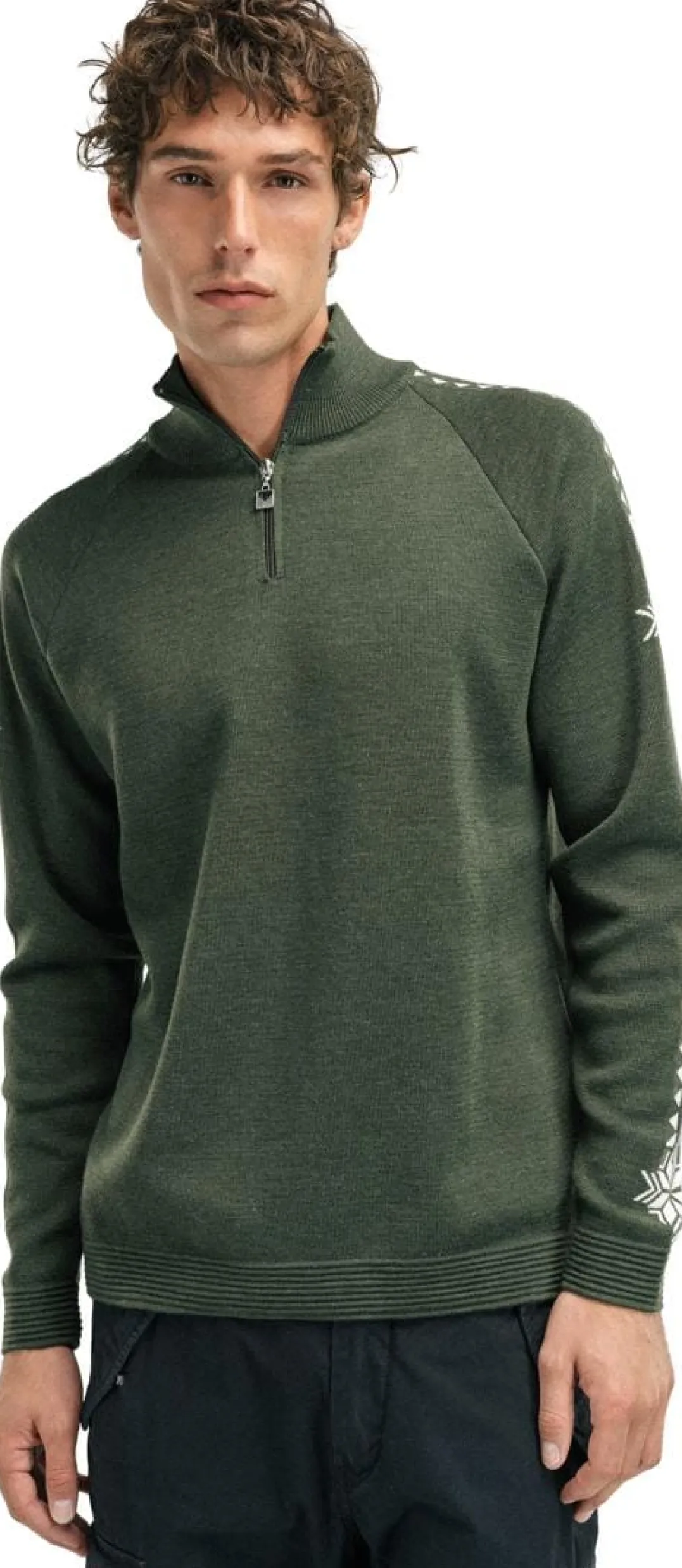 Dale of Norway Men's Geilo Sweater Dark Green Offwhite