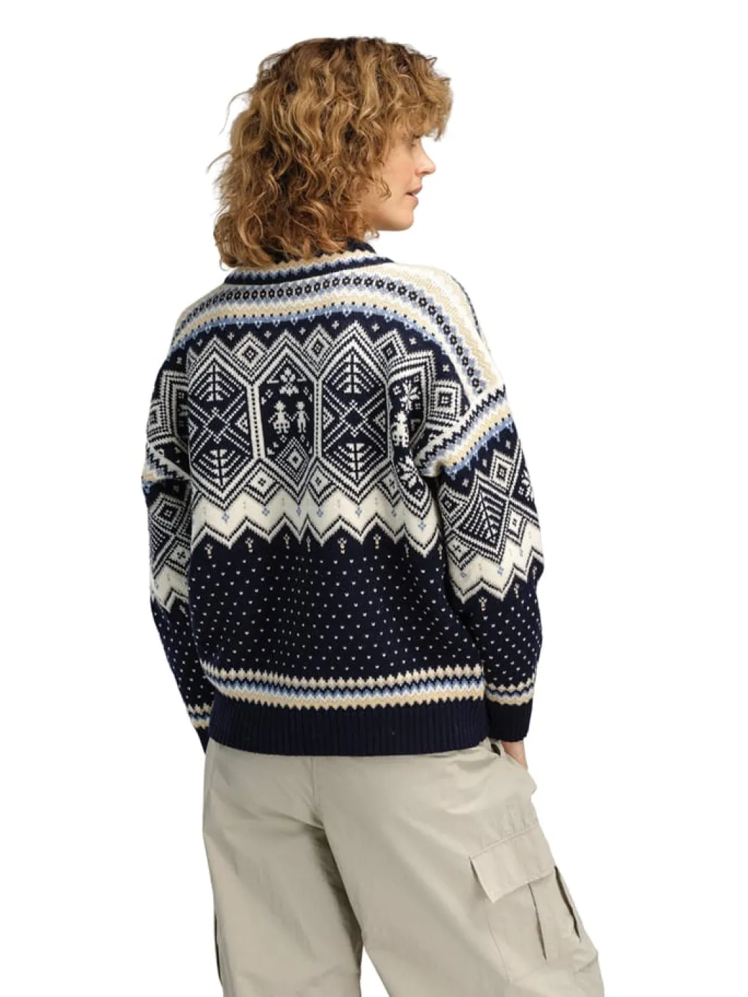 Dale of Norway Vm Trondheim Fem. Sweater Navy Offwhite Sandmel.