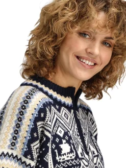 Dale of Norway Vm Trondheim Fem. Sweater Navy Offwhite Sandmel.