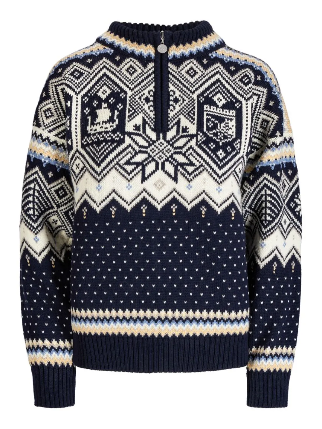 Dale of Norway Vm Trondheim Fem. Sweater Navy Offwhite Sandmel.