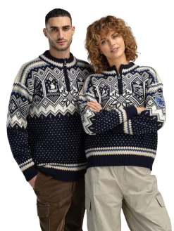 Dale of Norway Vm Trondheim Masc. Sweater Navy Offwhite Sandmel.