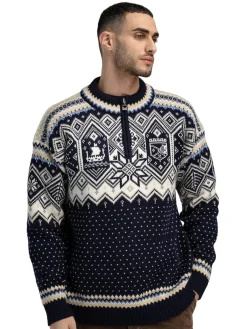 Dale of Norway Vm Trondheim Masc. Sweater Navy Offwhite Sandmel.