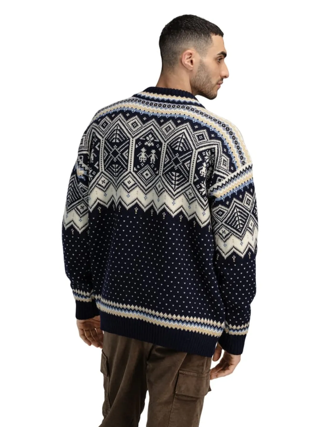 Dale of Norway Vm Trondheim Masc. Sweater Navy Offwhite Sandmel.