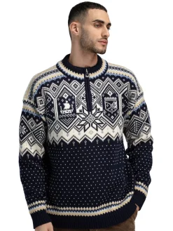 Dale of Norway Vm Trondheim Masc. Sweater Navy Offwhite Sandmel.