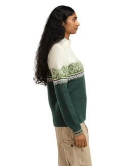 Dale of Norway Women's Moritz Sweater Pinegreen Offwhite Springgreen