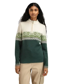 Dale of Norway Women's Moritz Sweater Pinegreen Offwhite Springgreen