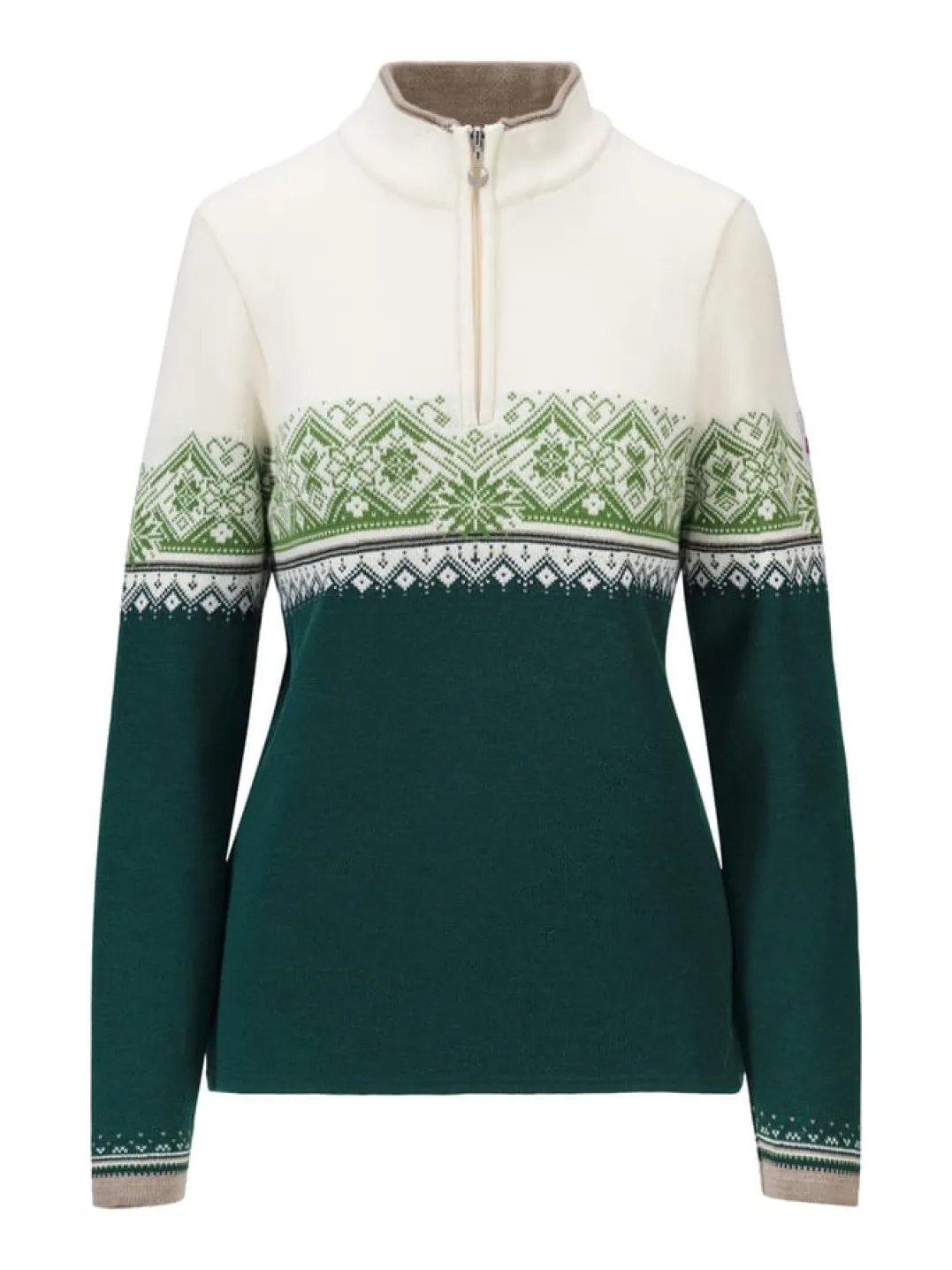 Dale of Norway Women's Moritz Sweater Pinegreen Offwhite Springgreen