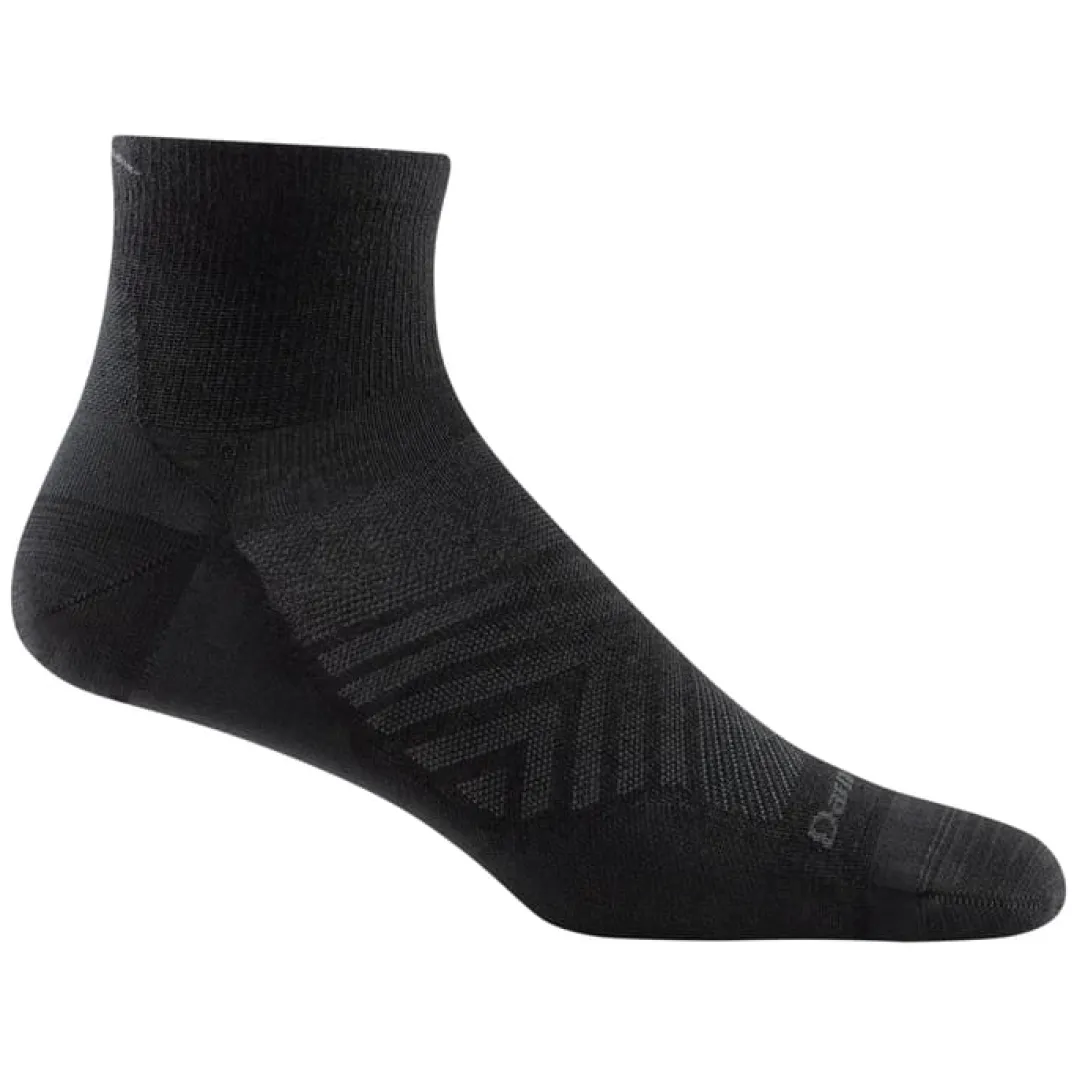 Darn Tough Men's Run Quarter Ultra-Lightweight Running Sock Black