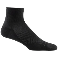 Darn Tough Men's Run Quarter Ultra-Lightweight Running Sock Black
