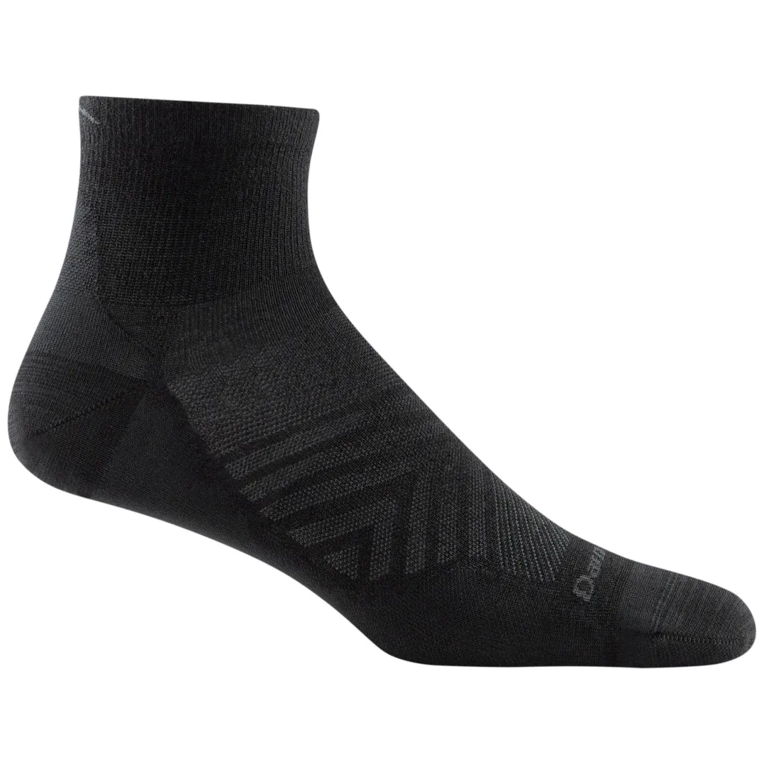 Darn Tough Men's Run Quarter Ultra-Lightweight Running Sock Black