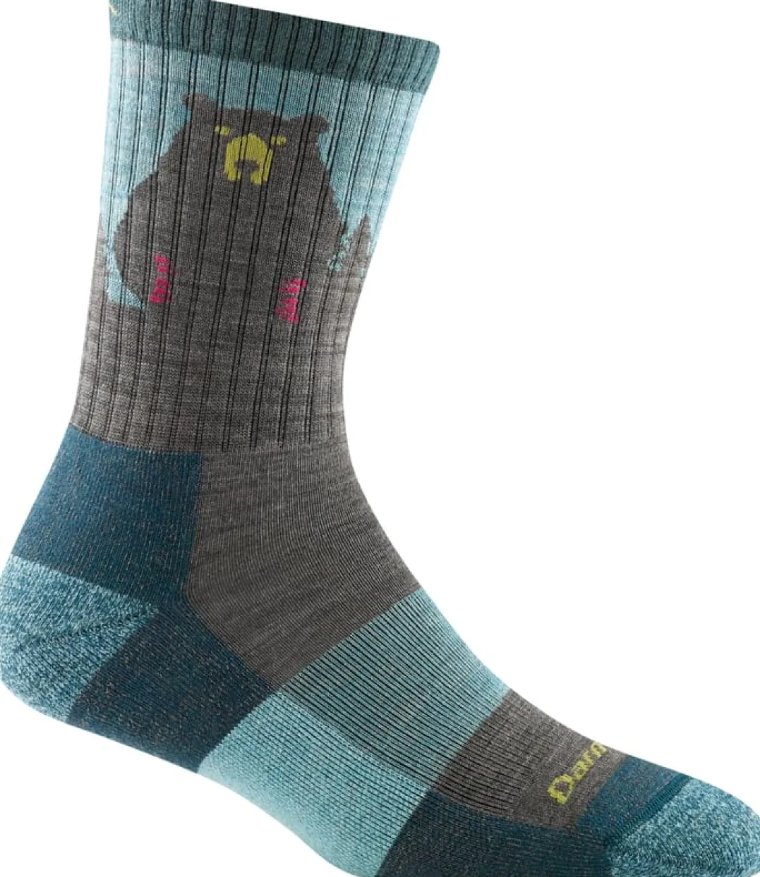 Darn Tough Women's Bear Town Micro Crew Light Cushion Aqua