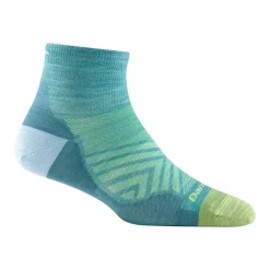 Darn Tough Women's Run Quarter No Cushion Ultra-Lightweight Sock Aqua