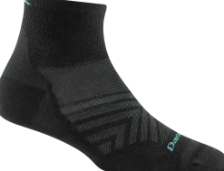 Darn Tough Women's Run Quarter No Cushion Ultra-Lightweight Sock Black