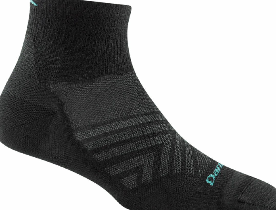 Darn Tough Women's Run Quarter No Cushion Ultra-Lightweight Sock Black