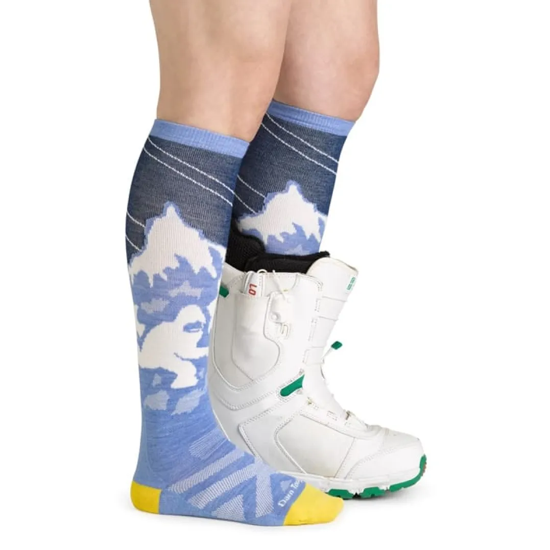 Darn Tough Women's Yeti Over-the-Calf Lightweight Ski & Snowboard Sock No Cushion Midnight